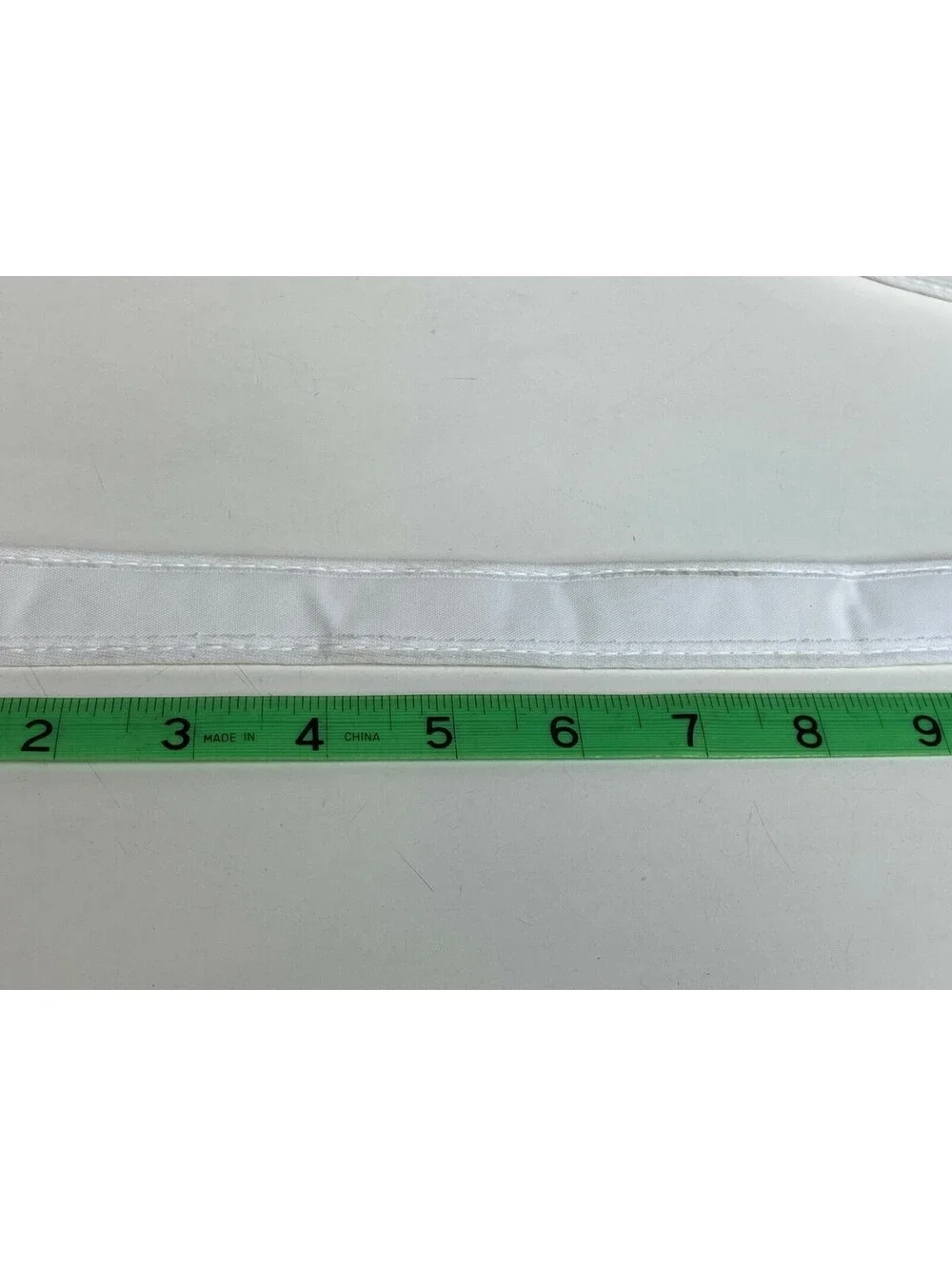 Unbranded White Vinyl and Cotton-Like Trim Ribbon, 2 Yards, New with Tags